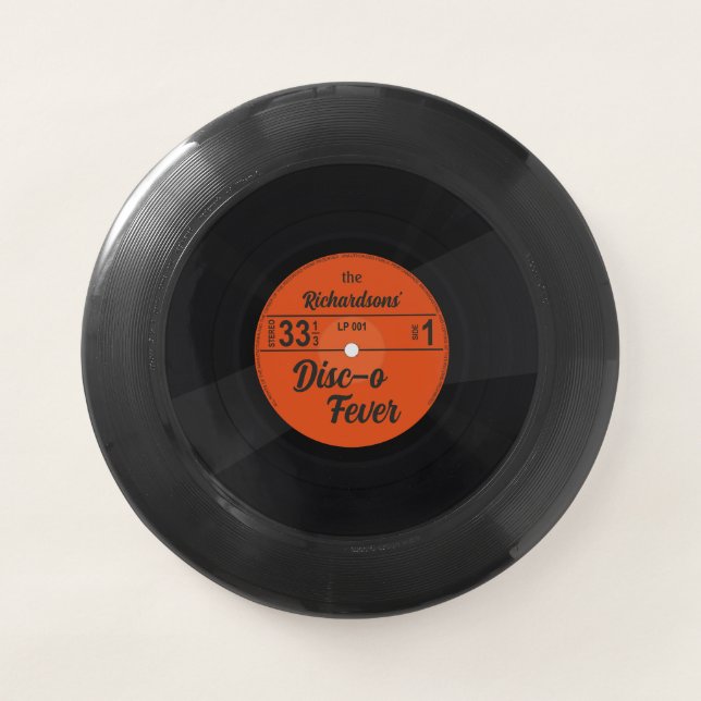Custom Retro Vinyl Record Wham-O Frisbee (Front)