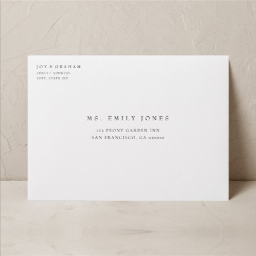 Custom Return Address and Sender Address Envelope