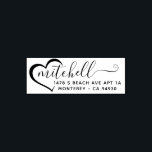 Custom Return Address Family Couple Heart Self-inking Stamp<br><div class="desc">Custom Return Address Family Couple Heart self-inking stamp</div>