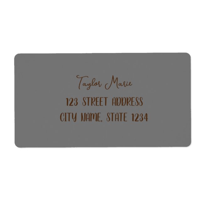 Custom Return Address Label (Front)