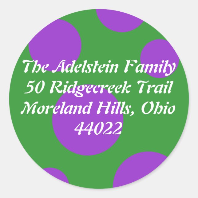 Custom Return Address Label (Front)
