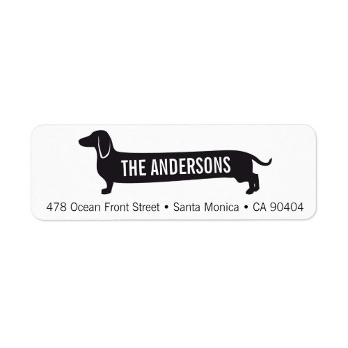 Custom Return Address Label with Wienerdog