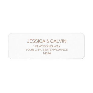 Custom Return Address Labels Rose Gold Text