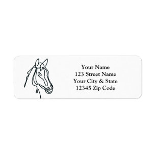 Custom return address labels with horse head logo