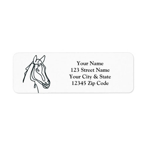Custom return address labels with horse head logo