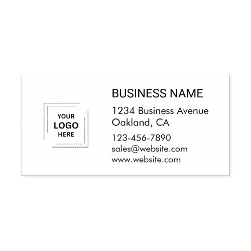 Custom Return Address Logo Branding Design Self-inking Stamp