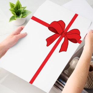 Custom Return Address - Red Bow Gift Mailer