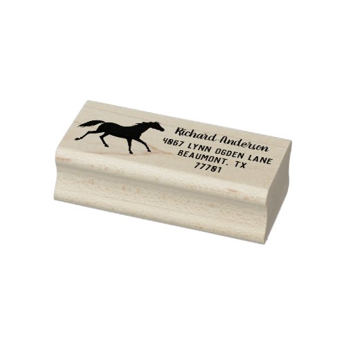 Custom Return Address Rubber Stamp For Horse Lover
