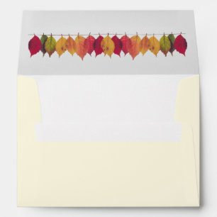 Custom Return Address Seasonal Autumn Leaf Envelope