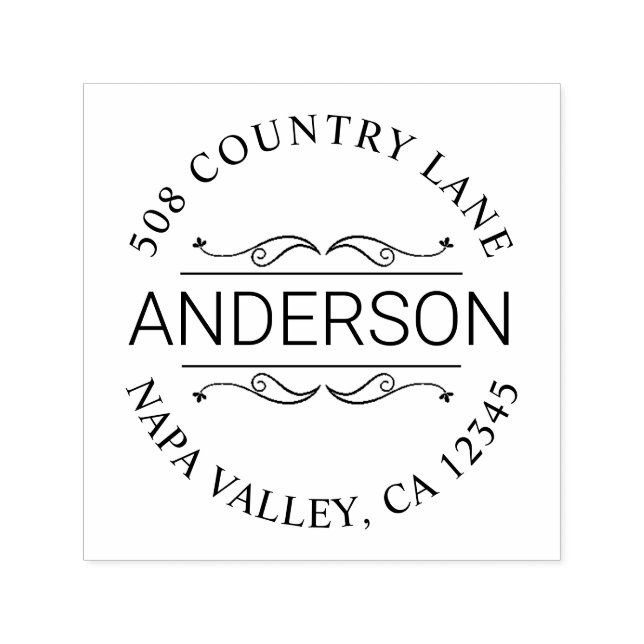 Custom Return Address  Self-inking Stamp (Design)