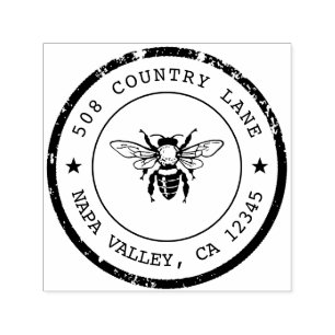 Custom Return Address Self-inking Stamp,Bee Stamp