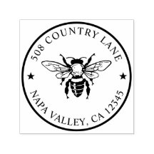 Custom Return Address Self-inking Stamp,Bee Stamp