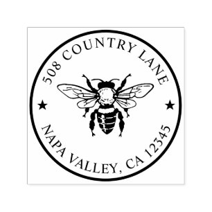 Custom Return Address Self-inking Stamp,Bee Stamp