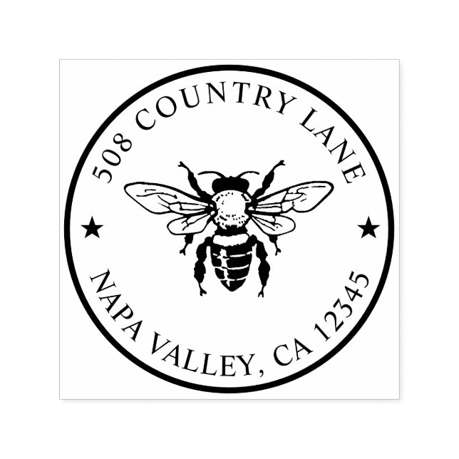 Custom Return Address  Self-inking Stamp,Bee Stamp (Design)