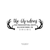Custom Return Address Stamp "ANTLERS" (Stamp)