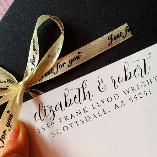 Custom Return Address Stamp For Wedding Invites