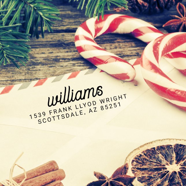 Custom Return Address Stamp Script Last Name (Creator Uploaded)