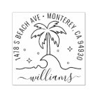 Custom Return Address Stamp with palm tree- custom