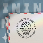 Custom Return Basketball Family Address Self-inking Stamp<br><div class="desc">Introducing the Playful Basketball Address Stamp: Score Big with Personalized Mail! Calling all sports-loving families! Are you looking for a fun and unique way to add a personal touch to your mail? Look no further! Presenting the Basketball Address Stamp, a slam dunk combination of creativity and practicality that will bring...</div>