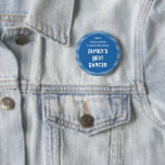 Custom Reunion Family's Best Dancer Button<br><div class="desc">Custom Reunion Family's Best Dancer award button. Have a dance contest or simply tune on the tunes and get your groove going at your next family reunion,  Fun award or prize. Monogrammed with family event name and year. Blue color can be changed as well as the text messages.</div>
