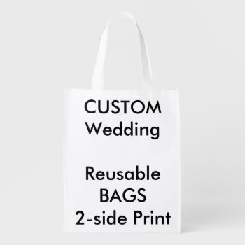 Custom Reusable Bag 12" X 16" by PersonaliseMyWedding at Zazzle