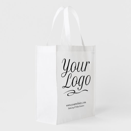 Custom Reusable Grocery Bag Promotional Logo | Zazzle