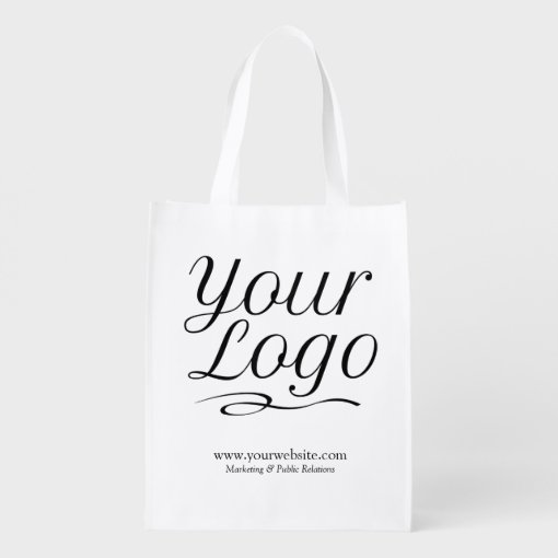 Custom Reusable Grocery Bag Promotional Logo | Zazzle