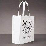 Custom Reusable Grocery Bag Promotional Logo at Zazzle