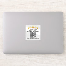 Custom Review Sticker with Instant Editable QR