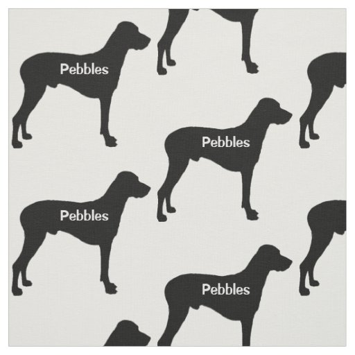 Custom Rhodesian Ridgeback Dog Silhouette Fabric