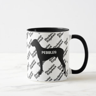 CUSTOM Rhodesian Ridgeback Dog Silhouette Mug