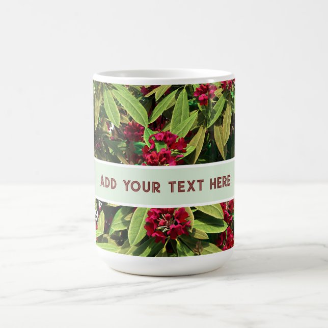 Custom Rhododendron Bloom Coffee Mug (Center)