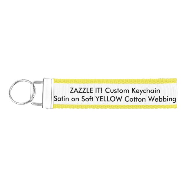 Custom Ribbon Key Chain Keyring Blank Template (Keys on Left)