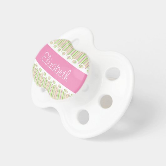 Custom Ribbons and Lace Personalized Pacifier (Front Right)