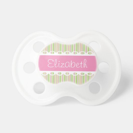 Custom Ribbons and Lace Personalized Pacifier (Front)