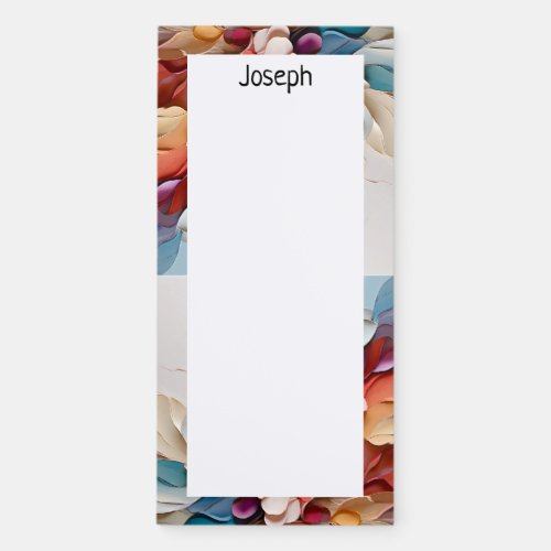 Custom Rich Vibrant Colorful Abstract Painting Mag Magnetic Notepad