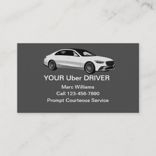 Custom Ride Haling Uber Driver Business Card 