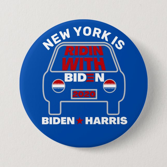 Custom Ridin' With Biden 2020 For President Button (Front)
