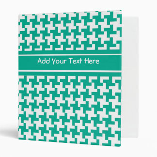 Custom Ring Binder or File Emerald Dogtooth Check