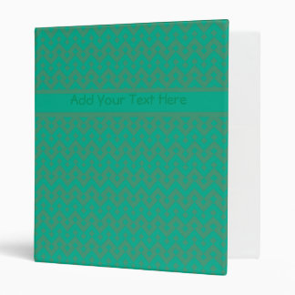 Custom Ring Binder or File Emerald Green Geometric