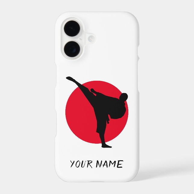 Custom rising sun martial arts karate kick design Case-Mate iPhone case (Back)