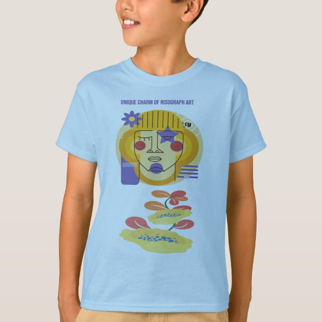 Custom Risograph Artwork  T-Shirt (Front)