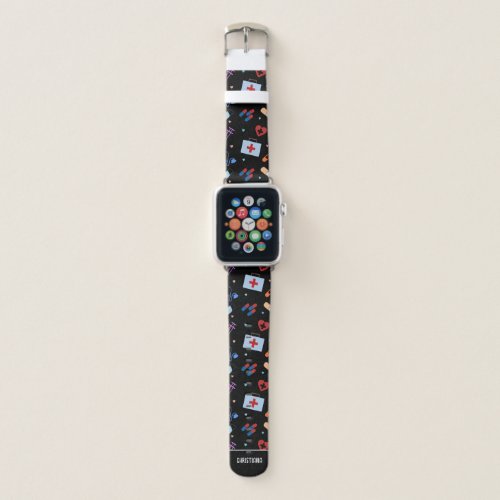 Custom RN Nurse  Doctor Medical Pattern Apple Watch Band