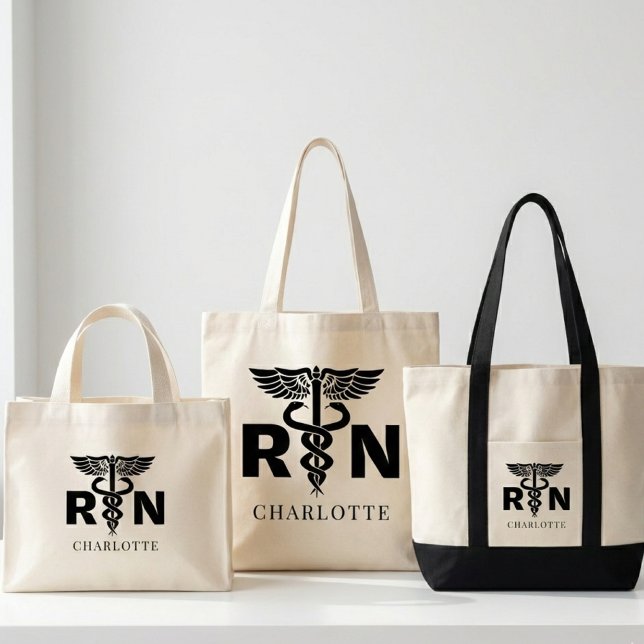 Custom RN Nurse Tote Bag Gift for Registered Nurse (Custom RN Nurse Tote Bag Gift for Registered Nurses, Graduates, and Nurse Appreciation Week gifts)