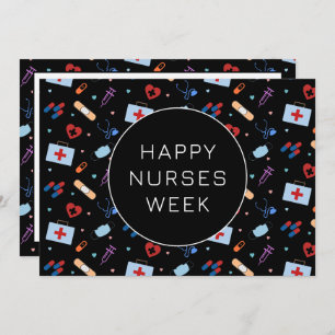 Custom RN Nurses Week Doctor Medical Pattern Thank You Card