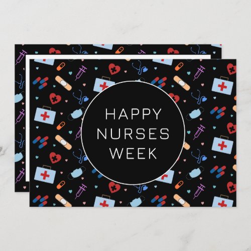 Custom RN Nurses Week  Doctor Medical Pattern Thank You Card