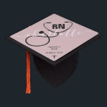 Custom RN Registered Nurse Graduation Cap Topper<br><div class="desc">Personalized RN Registered Nurse Graduation</div>