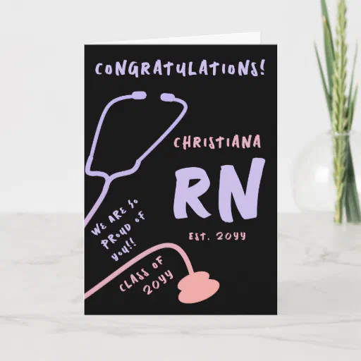 Custom RN Registered Nurse Graduation  Card