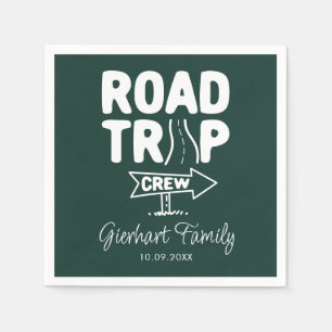 Custom Road Trip Crew Summer Party Paper Napkins