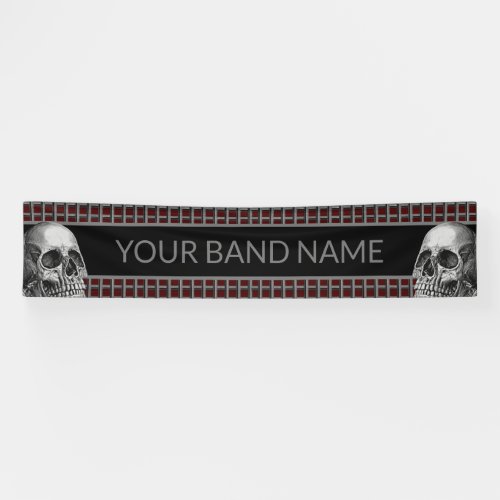 Custom Rock Band Skull Heavy Metal Music Festival Banner